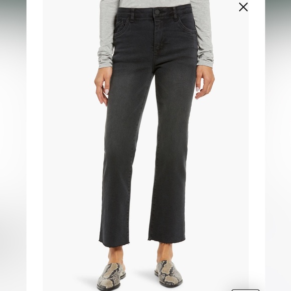 Wit & Wisdom Denim - Wit & wisdom Bennett 'Ab'Solution Raw Hem High Waist Stretch Bootcut Jeans 12